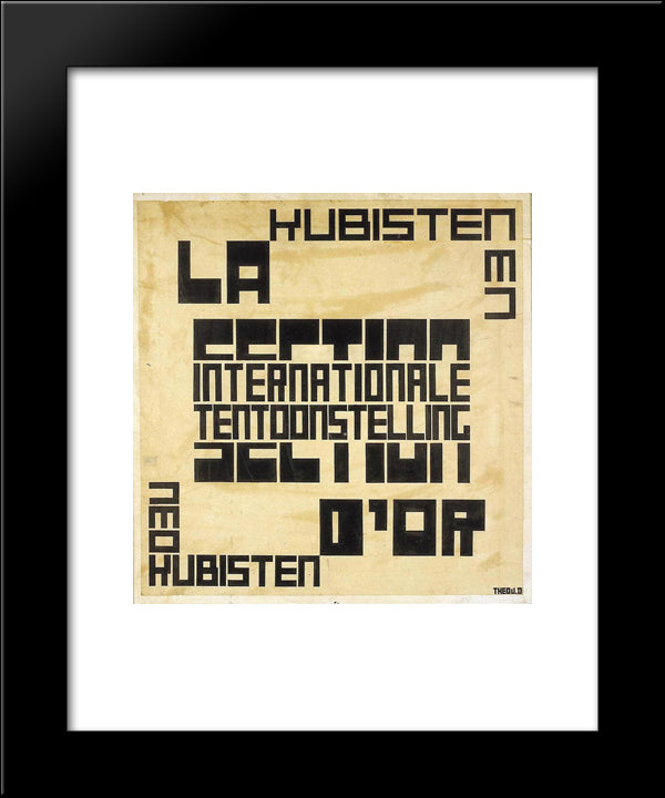 Design For An Exhibition Poster For La Section D'Or 20x24 Black Modern Wood Framed Art Print Poster by Doesburg, Theo van