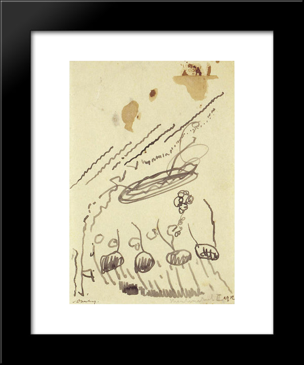 Street Music Ii 20x24 Black Modern Wood Framed Art Print Poster by Doesburg, Theo van