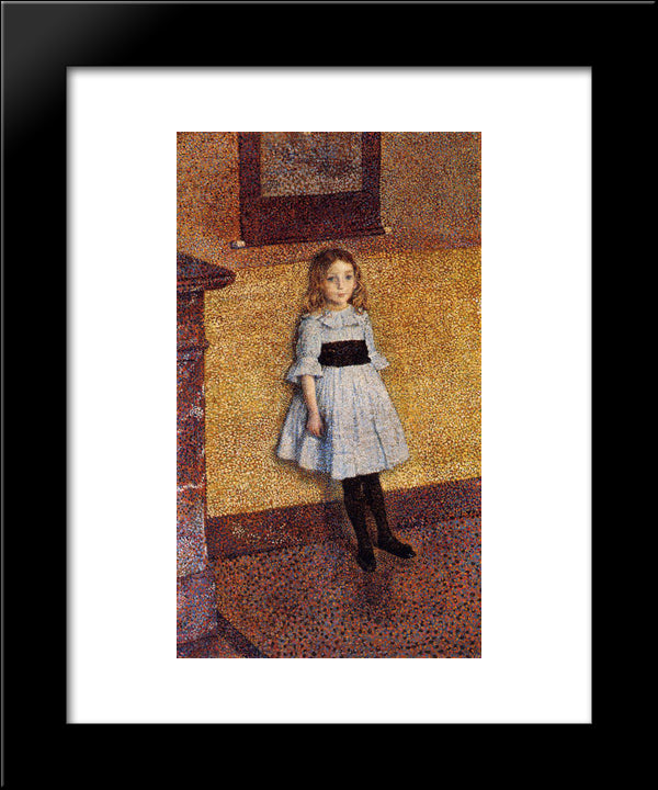 Little Denise 20x24 Black Modern Wood Framed Art Print Poster by Rysselberghe, Theo van