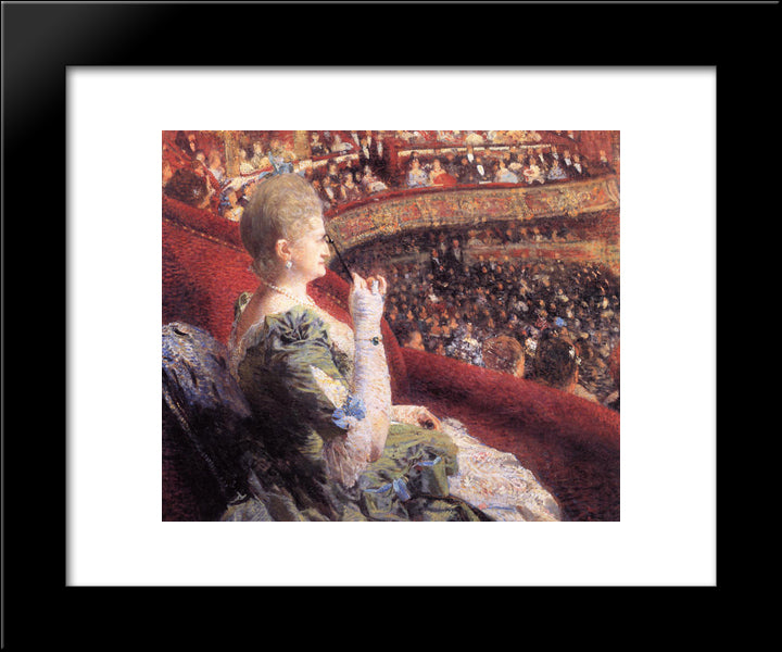 Madame Edmond Picard In Her Box At Theatre De La Monnaie 20x24 Black Modern Wood Framed Art Print Poster by Rysselberghe, Theo van