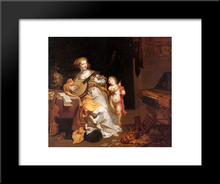 Allegory Of Vice 20x24 Black Modern Wood Framed Art Print Poster by Thulden, Theodoor van