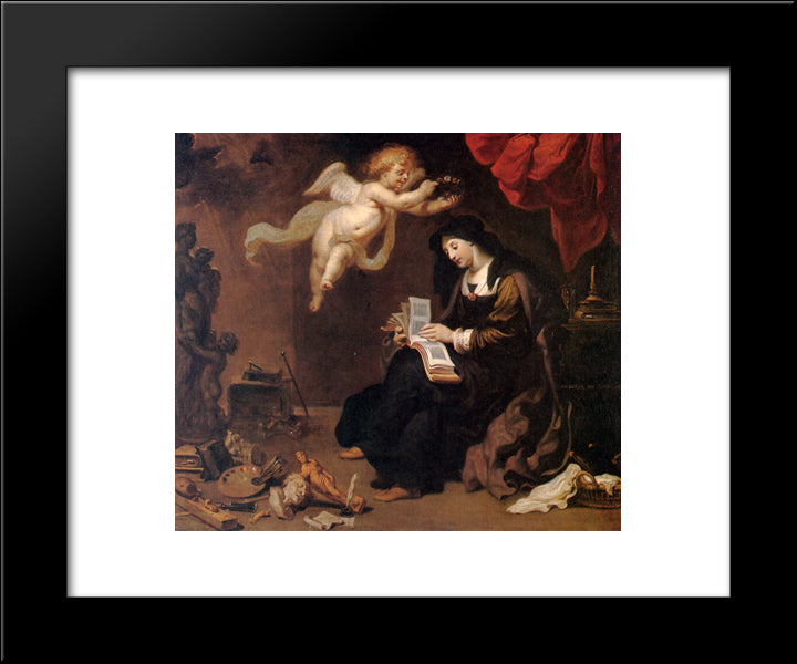 Allegory Of Virtue 20x24 Black Modern Wood Framed Art Print Poster by Thulden, Theodoor van