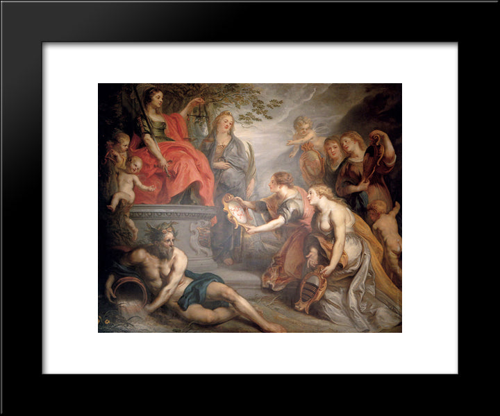 The Justice Of The High Court 20x24 Black Modern Wood Framed Art Print Poster by Thulden, Theodoor van