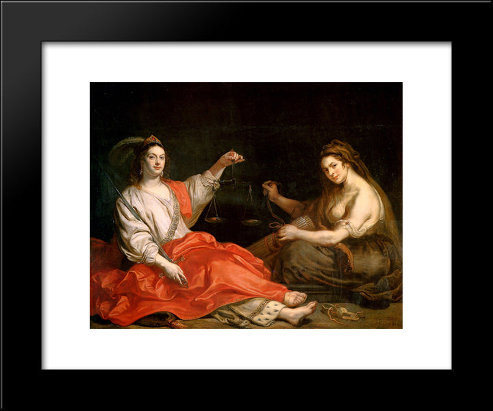 The Unity And Justice 20x24 Black Modern Wood Framed Art Print Poster by Thulden, Theodoor van