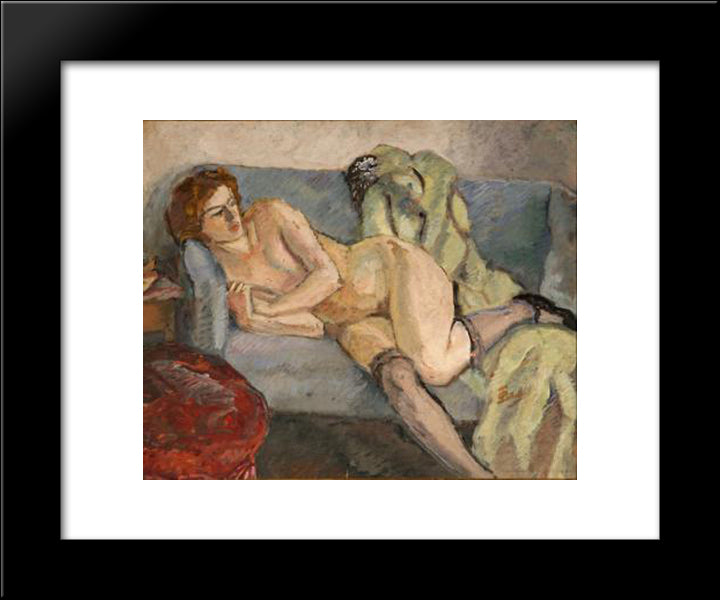 Nu 20x24 Black Modern Wood Framed Art Print Poster by Pallady, Theodor