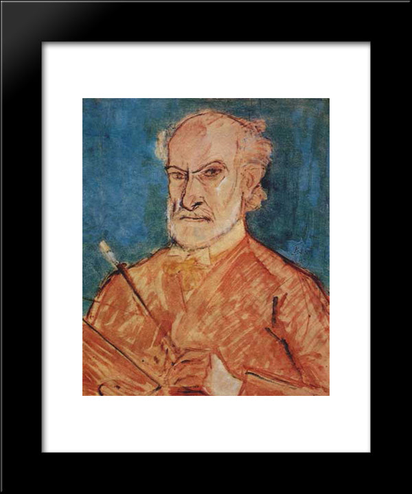 Self - Portrait 20x24 Black Modern Wood Framed Art Print Poster by Pallady, Theodor