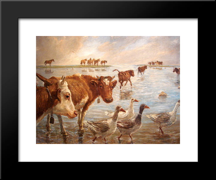 Bissevejr 20x24 Black Modern Wood Framed Art Print Poster by Philipsen, Theodor