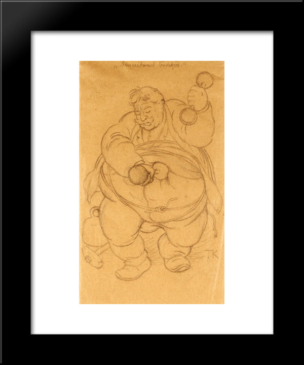 Amerikansk Toennekjoett 20x24 Black Modern Wood Framed Art Print Poster by Kittelsen, Theodor Severin
