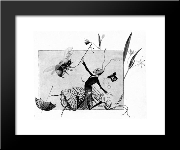 Et Overfall 20x24 Black Modern Wood Framed Art Print Poster by Kittelsen, Theodor Severin