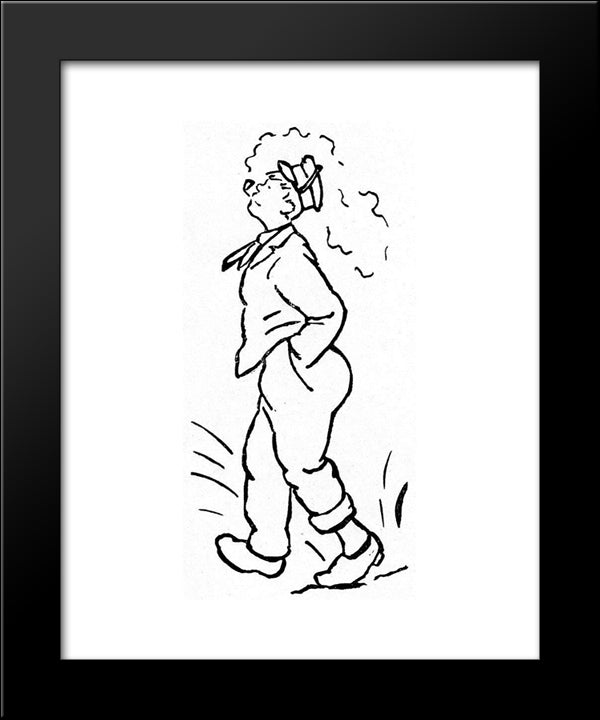 Faen Til Kar 20x24 Black Modern Wood Framed Art Print Poster by Kittelsen, Theodor Severin