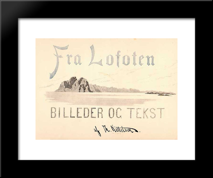 Fra Lofoten Cover Page 20x24 Black Modern Wood Framed Art Print Poster by Kittelsen, Theodor Severin