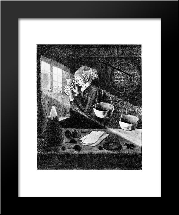 Gamle Joergen Rod 20x24 Black Modern Wood Framed Art Print Poster by Kittelsen, Theodor Severin