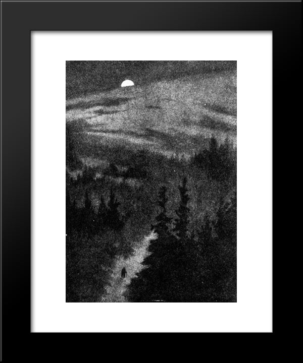 Husmand 20x24 Black Modern Wood Framed Art Print Poster by Kittelsen, Theodor Severin
