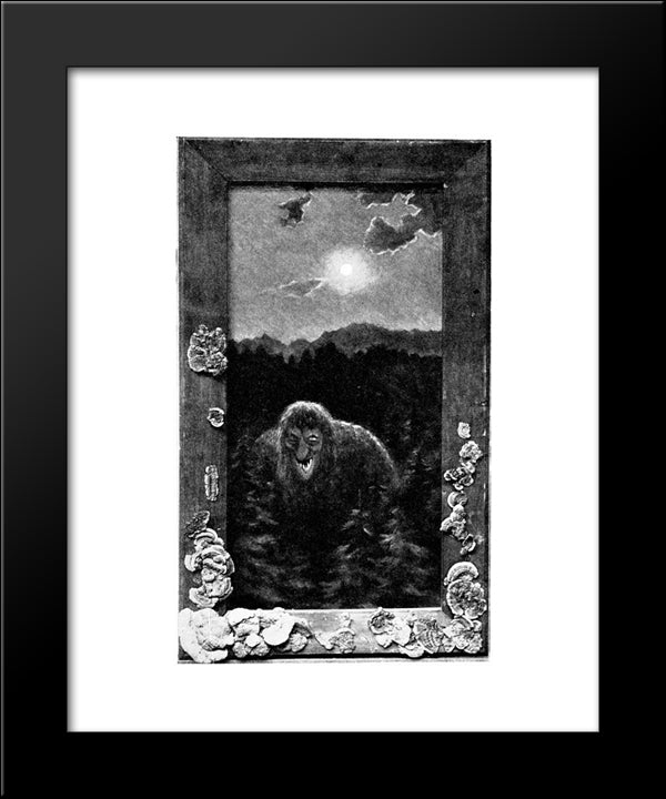 Hustrollet Vaart 20x24 Black Modern Wood Framed Art Print Poster by Kittelsen, Theodor Severin