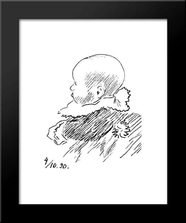 Ingrid 02 20x24 Black Modern Wood Framed Art Print Poster by Kittelsen, Theodor Severin