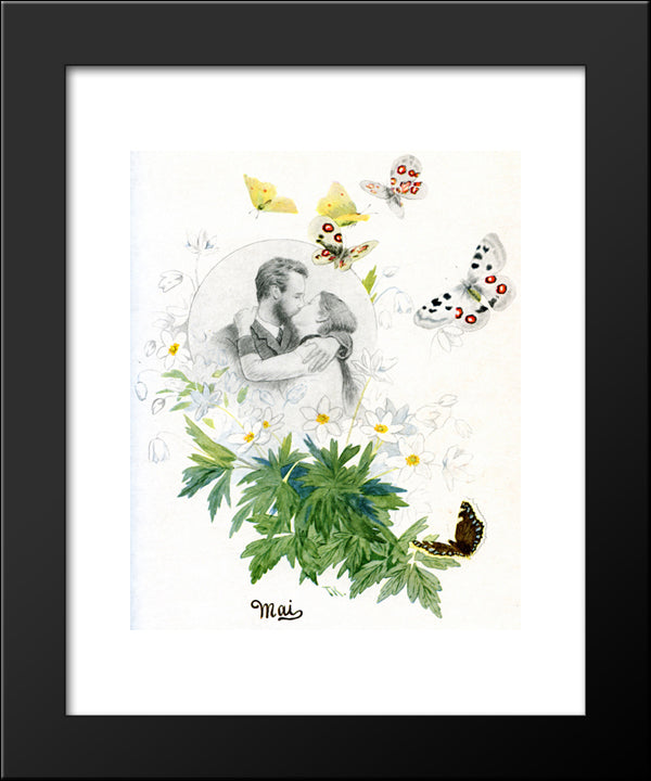 May 20x24 Black Modern Wood Framed Art Print Poster by Kittelsen, Theodor Severin