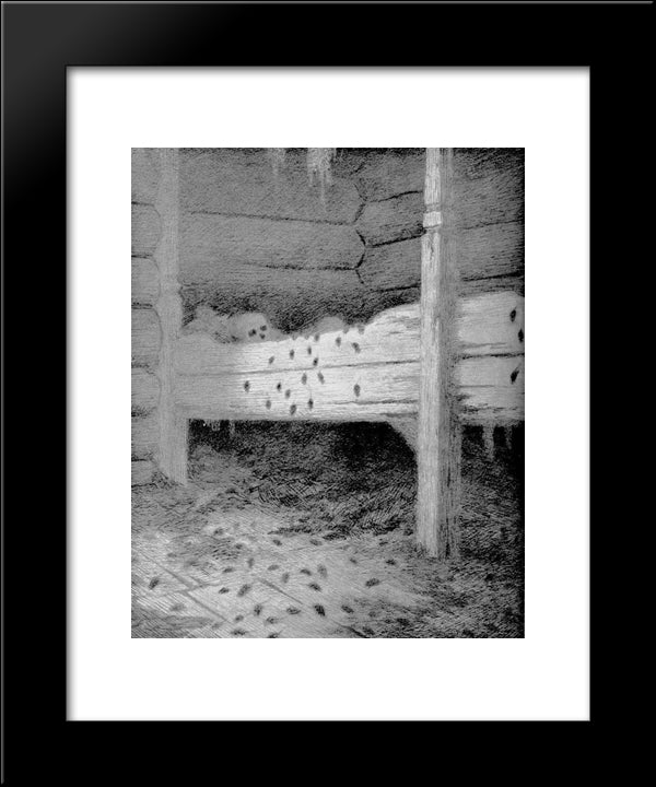Musstad 20x24 Black Modern Wood Framed Art Print Poster by Kittelsen, Theodor Severin
