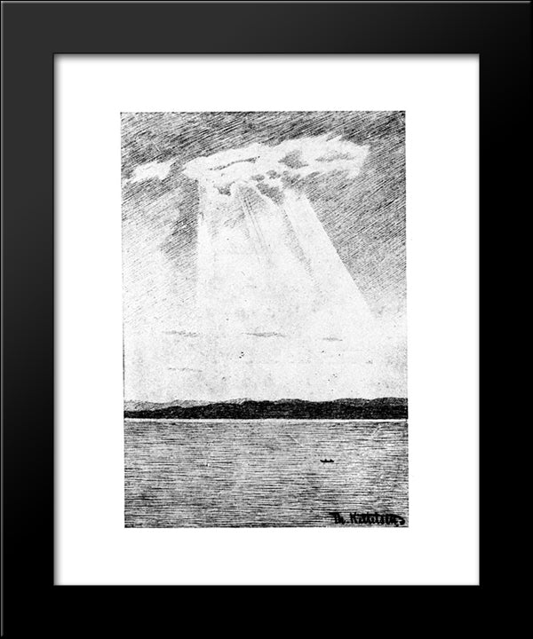 Norge Norge 20x24 Black Modern Wood Framed Art Print Poster by Kittelsen, Theodor Severin