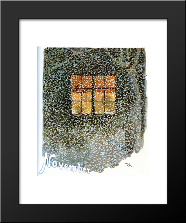 November 20x24 Black Modern Wood Framed Art Print Poster by Kittelsen, Theodor Severin