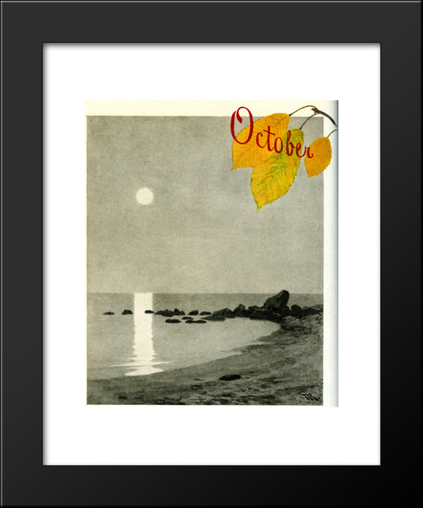 October 20x24 Black Modern Wood Framed Art Print Poster by Kittelsen, Theodor Severin