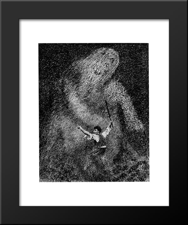 Peer Gynt 03 20x24 Black Modern Wood Framed Art Print Poster by Kittelsen, Theodor Severin