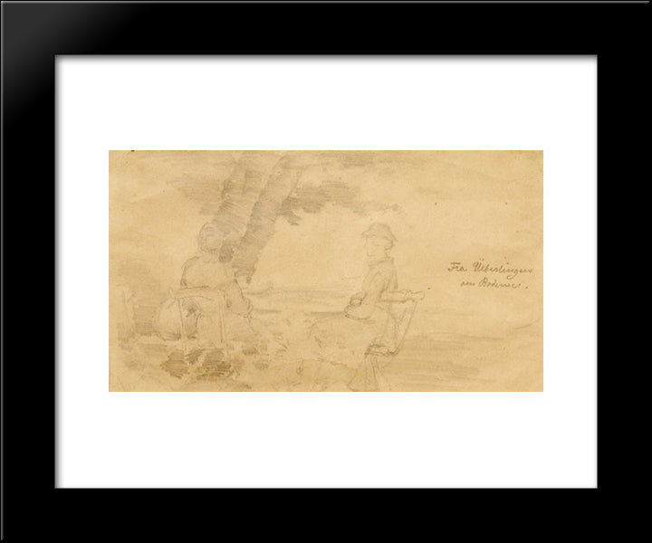 Professor Gudes Doetre 20x24 Black Modern Wood Framed Art Print Poster by Kittelsen, Theodor Severin