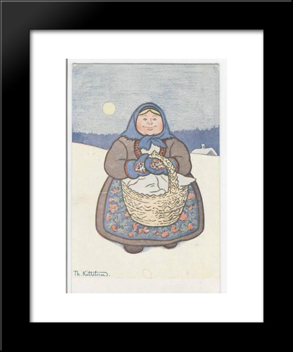 Rugga 20x24 Black Modern Wood Framed Art Print Poster by Kittelsen, Theodor Severin