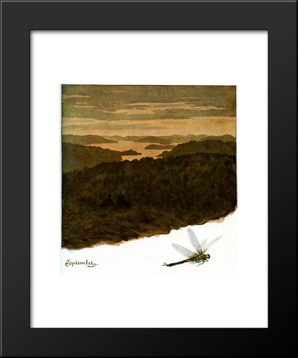 September 20x24 Black Modern Wood Framed Art Print Poster by Kittelsen, Theodor Severin