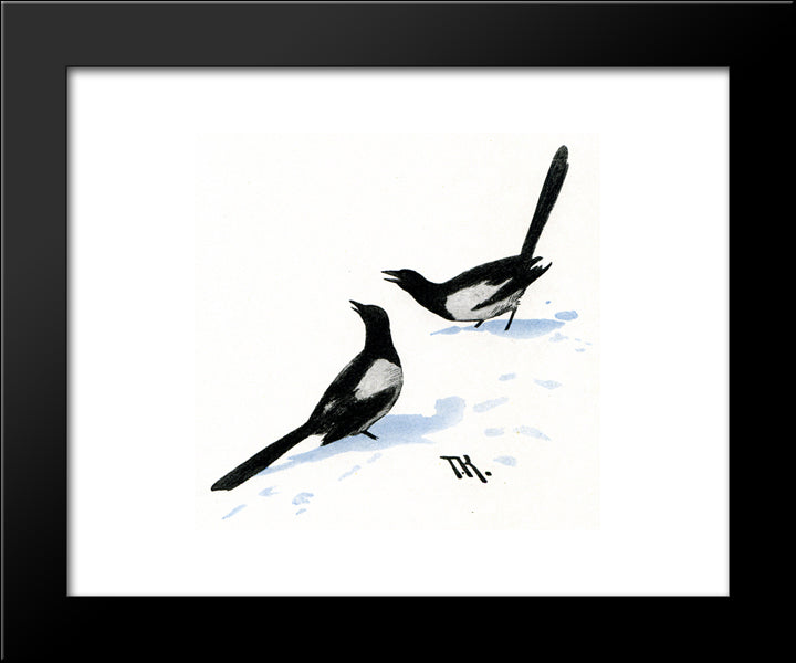 Skjaerer 20x24 Black Modern Wood Framed Art Print Poster by Kittelsen, Theodor Severin
