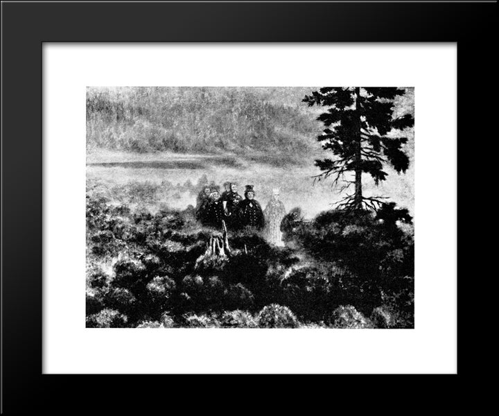 Tussebryllup 20x24 Black Modern Wood Framed Art Print Poster by Kittelsen, Theodor Severin