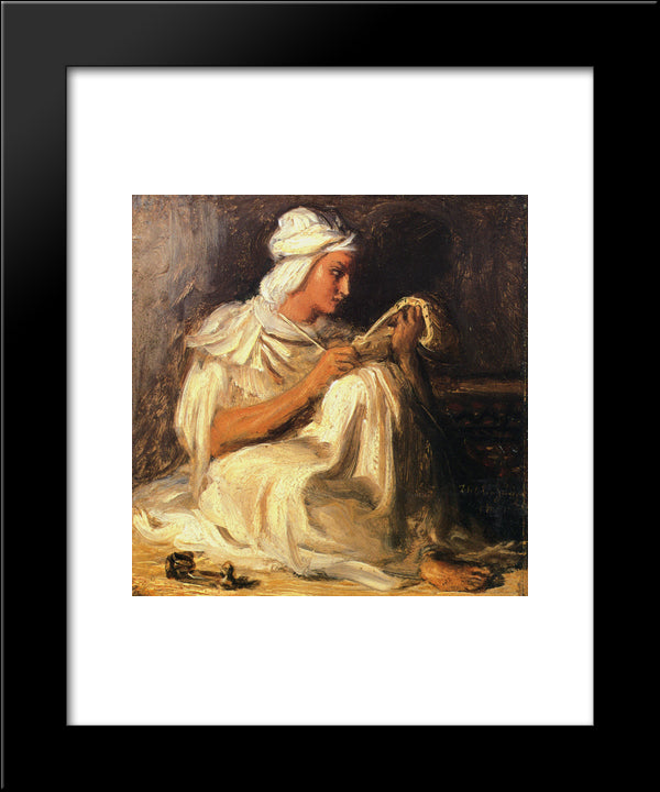 Young Teleb Seated 20x24 Black Modern Wood Framed Art Print Poster by Chasseriau, Theodore