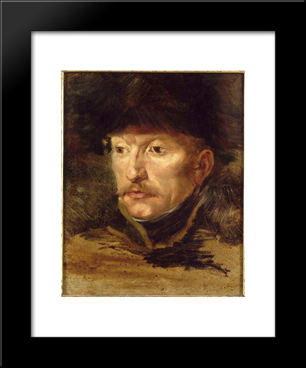 Officer Of Chasseurs Of The Imperial Guard 20x24 Black Modern Wood Framed Art Print Poster by Gericault, Theodore