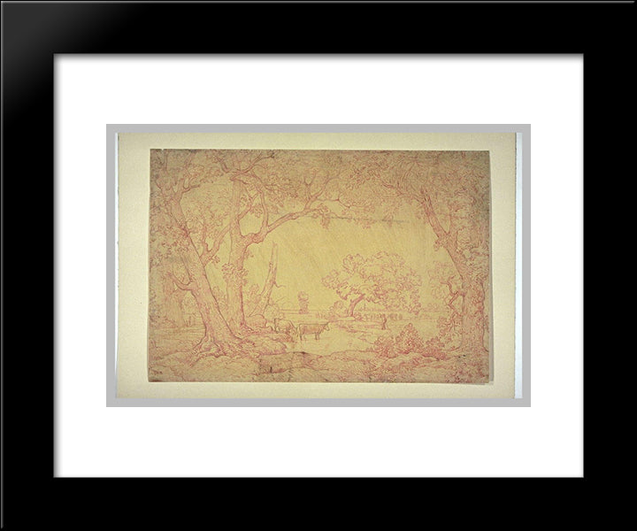 Out Of The Forest Of Fontainebleau 20x24 Black Modern Wood Framed Art Print Poster by Rousseau, Theodore