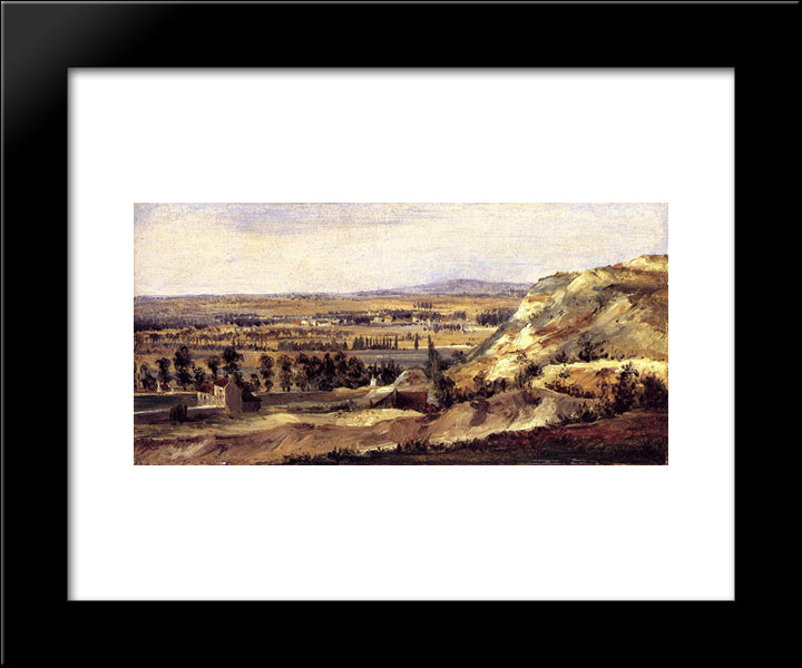 Panoramic Landscape 20x24 Black Modern Wood Framed Art Print Poster by Rousseau, Theodore
