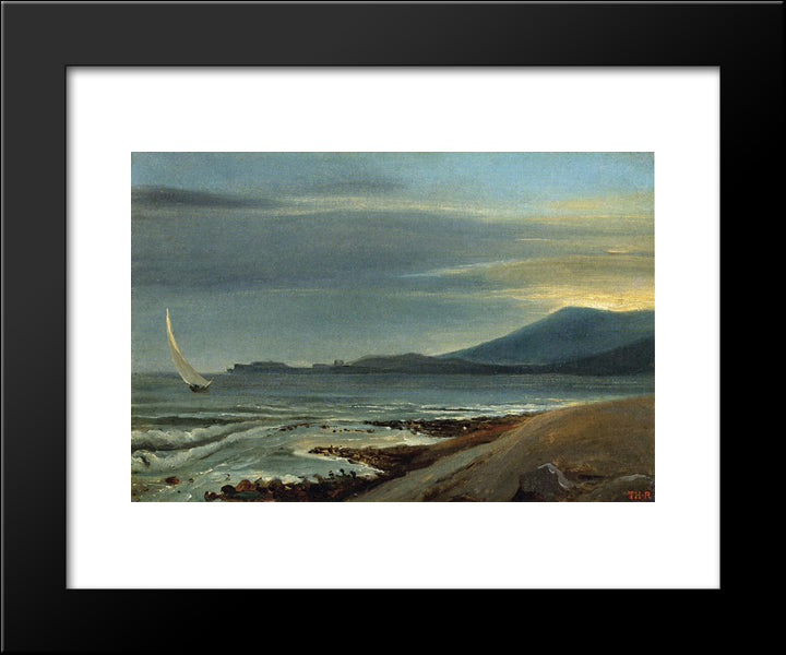 Seascape 20x24 Black Modern Wood Framed Art Print Poster by Rousseau, Theodore