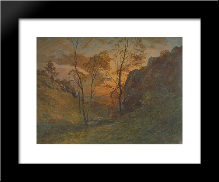 Solitude Park Chamagnieu 20x24 Black Modern Wood Framed Art Print Poster by Rousseau, Theodore