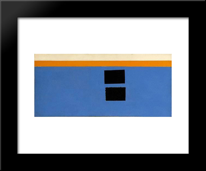 Double Aegean Sun - Box 20x24 Black Modern Wood Framed Art Print Poster by Stamos, Theodoros