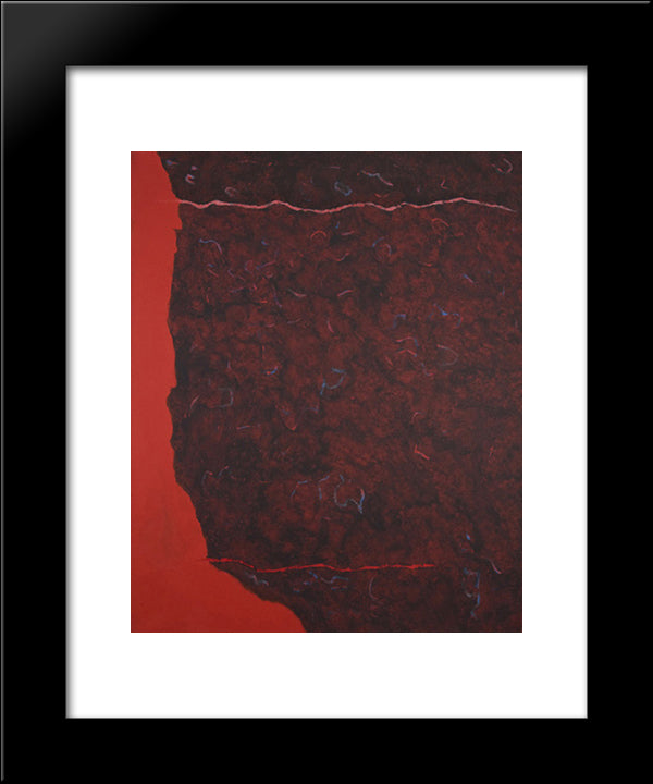Edge Of Burning Brush 20x24 Black Modern Wood Framed Art Print Poster by Stamos, Theodoros