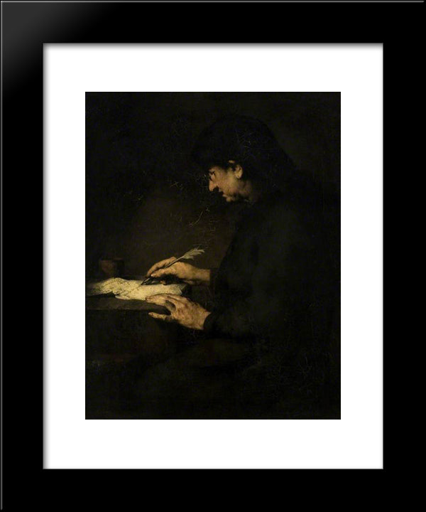 The Accountant 20x24 Black Modern Wood Framed Art Print Poster by Ribot, Theodule