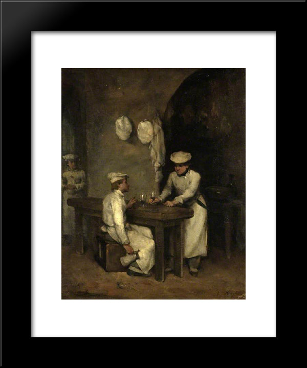 The Cooks 20x24 Black Modern Wood Framed Art Print Poster by Ribot, Theodule