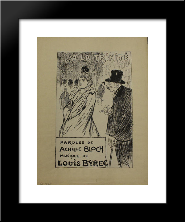 A La Trinite 20x24 Black Modern Wood Framed Art Print Poster by Steinlen, Theophile