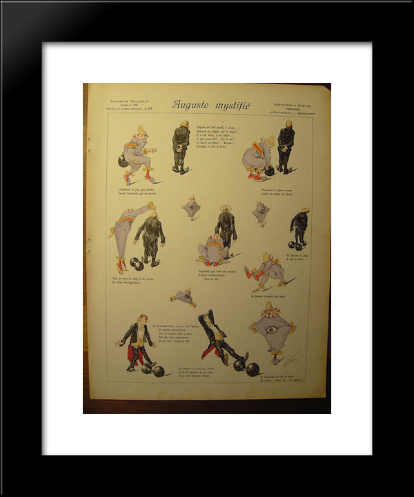 Auguste Mystifie 20x24 Black Modern Wood Framed Art Print Poster by Steinlen, Theophile