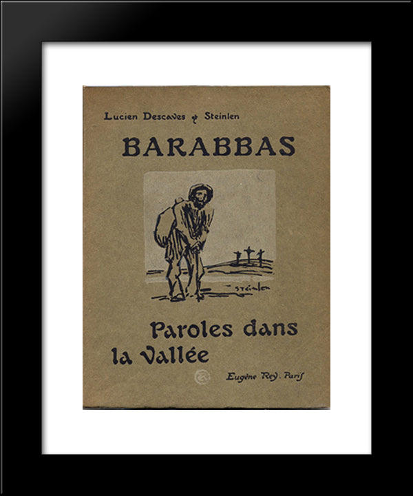 Barabbas 20x24 Black Modern Wood Framed Art Print Poster by Steinlen, Theophile