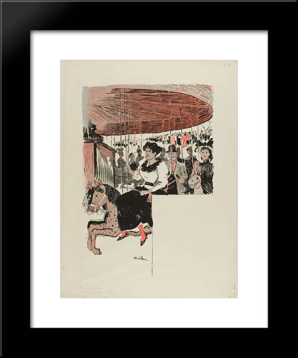 Brune 20x24 Black Modern Wood Framed Art Print Poster by Steinlen, Theophile