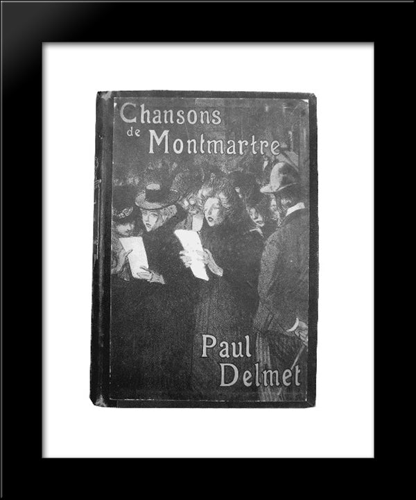 Chansons De Montmartre 20x24 Black Modern Wood Framed Art Print Poster by Steinlen, Theophile