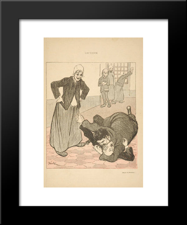 Ch-Tiote 20x24 Black Modern Wood Framed Art Print Poster by Steinlen, Theophile