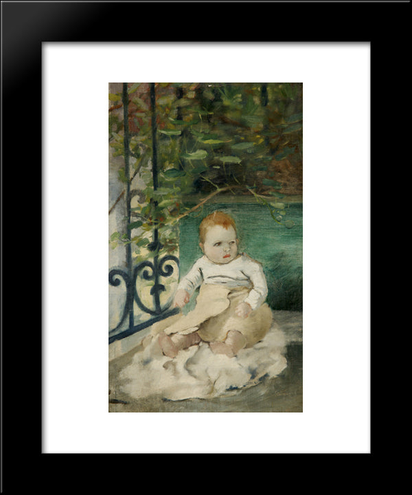 Colette Child, The Daughter Of The Artist 20x24 Black Modern Wood Framed Art Print Poster by Steinlen, Theophile