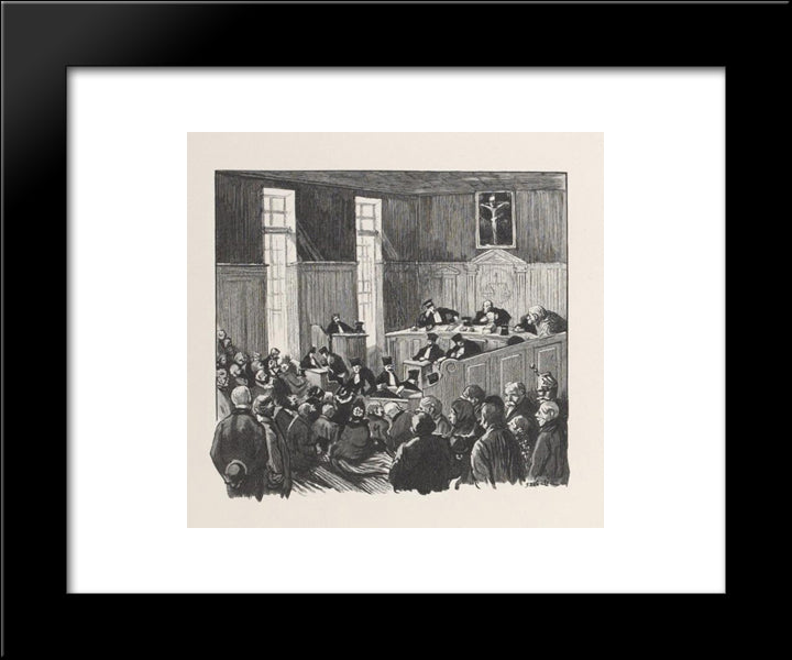 Crainquebille 20x24 Black Modern Wood Framed Art Print Poster by Steinlen, Theophile