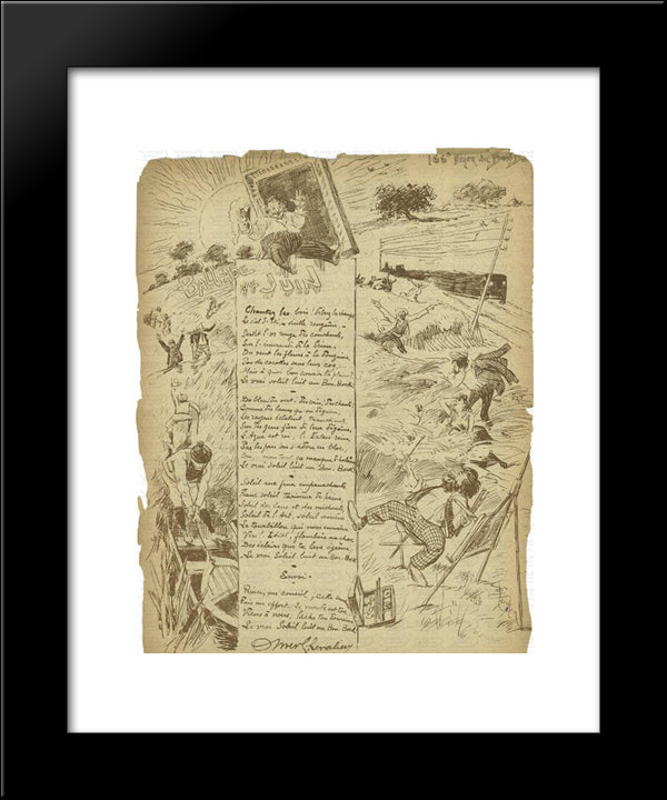 Diner Du Bon Bock 20x24 Black Modern Wood Framed Art Print Poster by Steinlen, Theophile