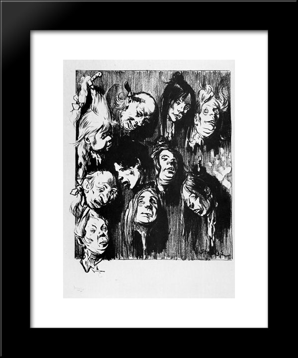 Dix Assassinats Pour Un Sou -1897- -C 201-3103 20x24 Black Modern Wood Framed Art Print Poster by Steinlen, Theophile